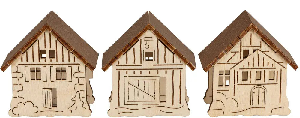 Aufsteckschmuck Haus natur doppelseitig
