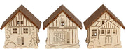 Aufsteckschmuck Haus natur doppelseitig