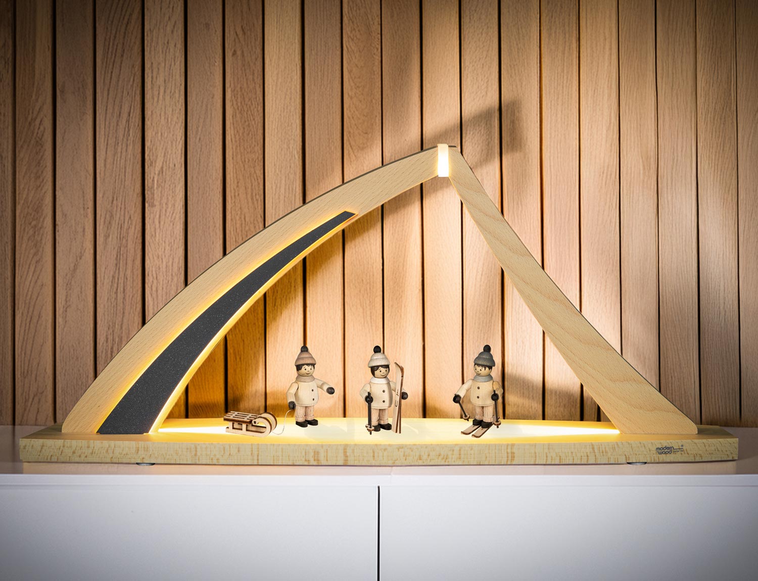 Bogen modern wood mit tietze figuren
