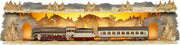 LED Panorama Schwibbogenerhöhung "Eisenbahn" – Frontal beleuchtet