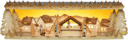LED Panorama Schwibbogenerhöhung "Weihnachtsmarkt" – Frontal beleuchtet