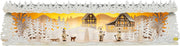 LED Panorama Schwibbogenerhöhung "Winterkinder" beschneit – Frontal beleuchtet