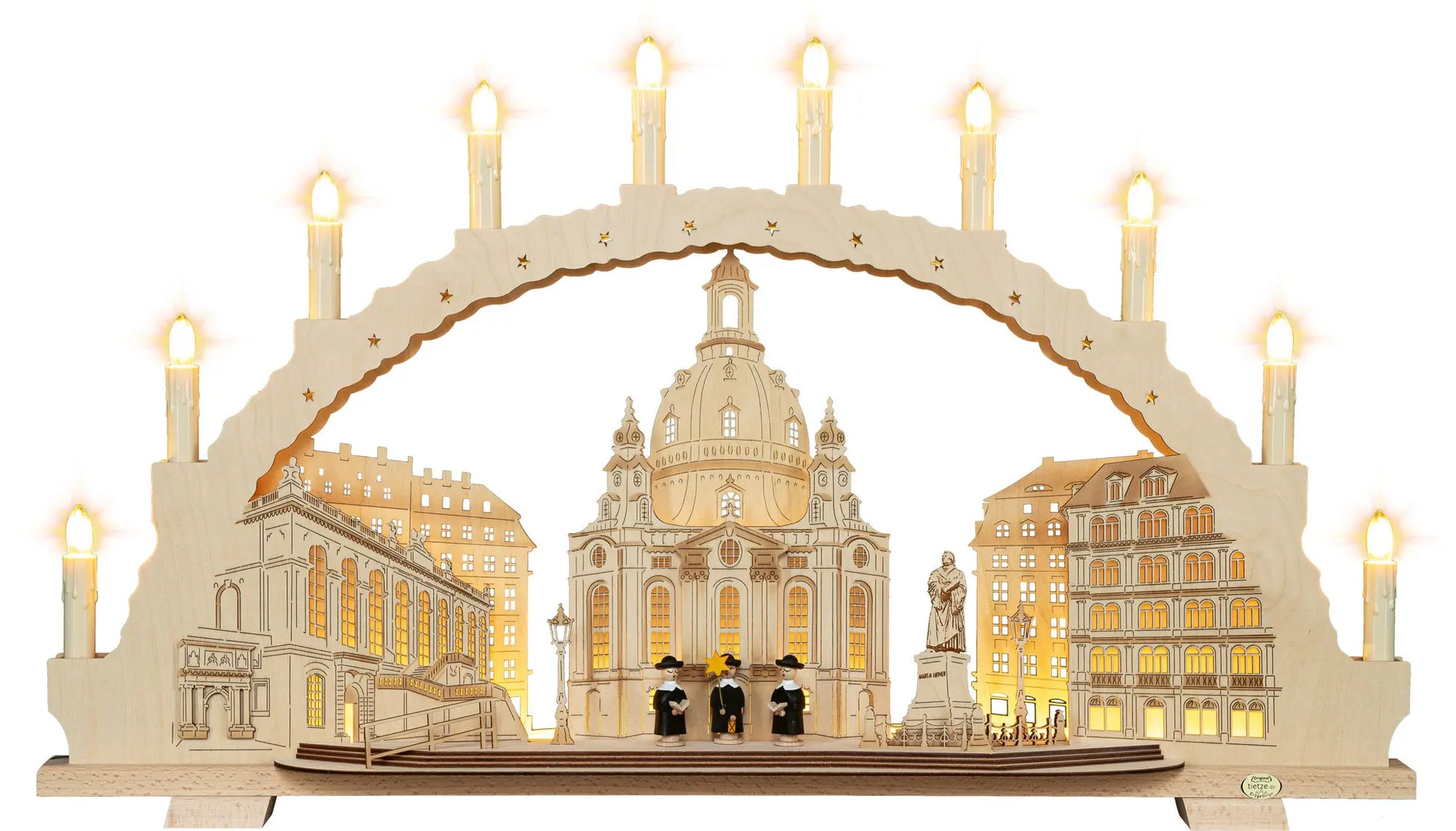 LED Schwibbogen "Frauenkirche" – Frontal beleuchtet