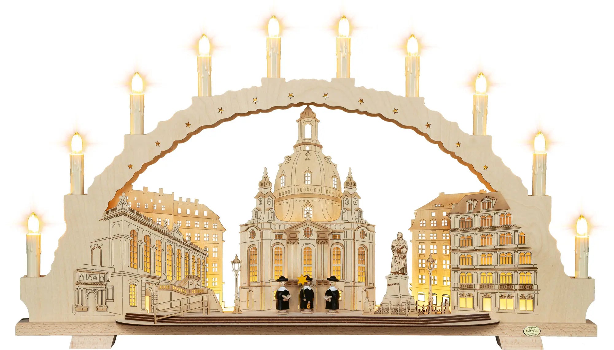 LED Schwibbogen "Frauenkirche" – Frontal beleuchtet