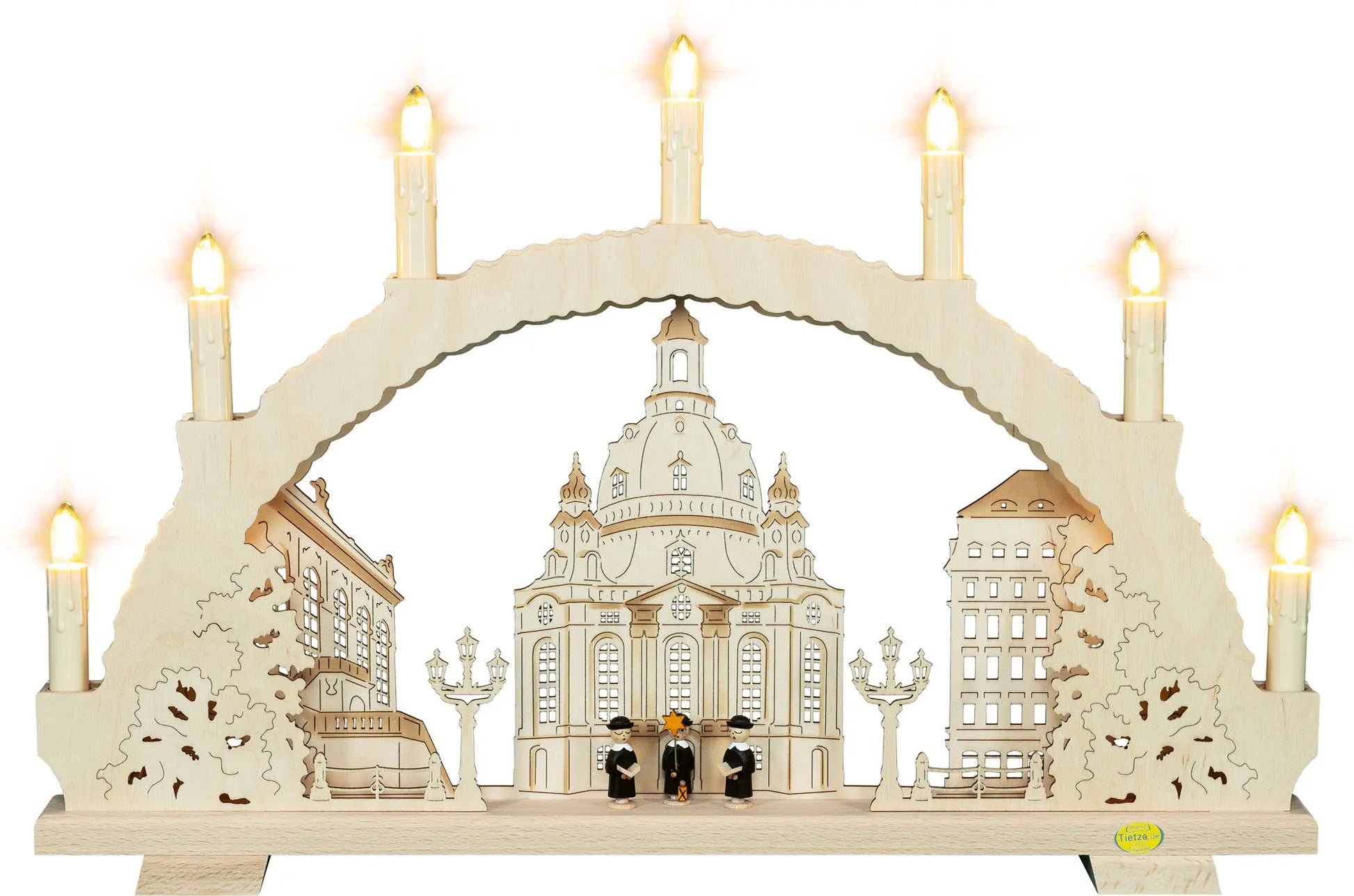 LED Schwibbogen "Frauenkirche" – Frontal beleuchtet