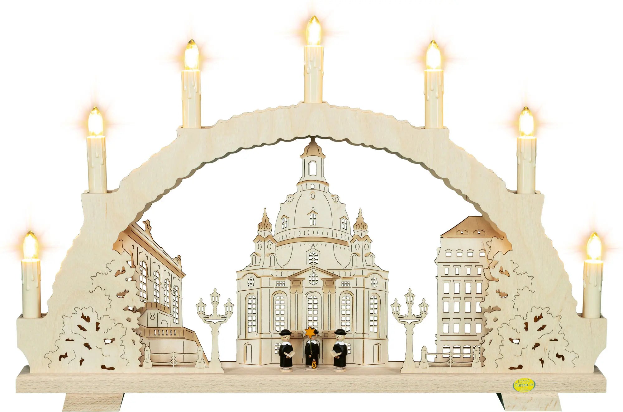 LED Schwibbogen "Frauenkirche" – Frontal beleuchtet
