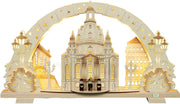 LED Schwibbogen "Dresdener Frauenkirche" – Frontal beleuchtet