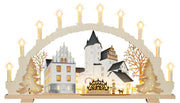 LED Schwibbogen "Schlosswanderung" – Frontal beleuchtet