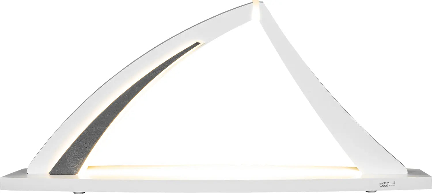 Lichterbogen LED-beleuchtet modern weiss