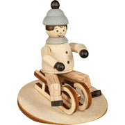 Holzfigur Rodler sitzend