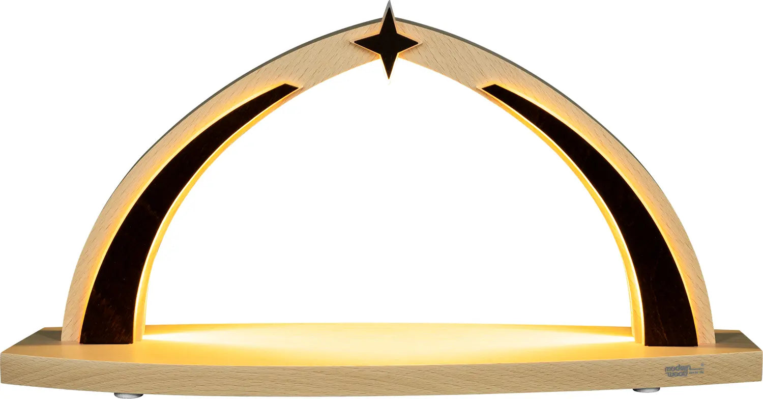 LED Schwibbogen modern Wood Natur Unbest ckt 42 Cm Tietze led-schwibbogen-modern-wood-natur-unbest-ckt-42-cm-tietze