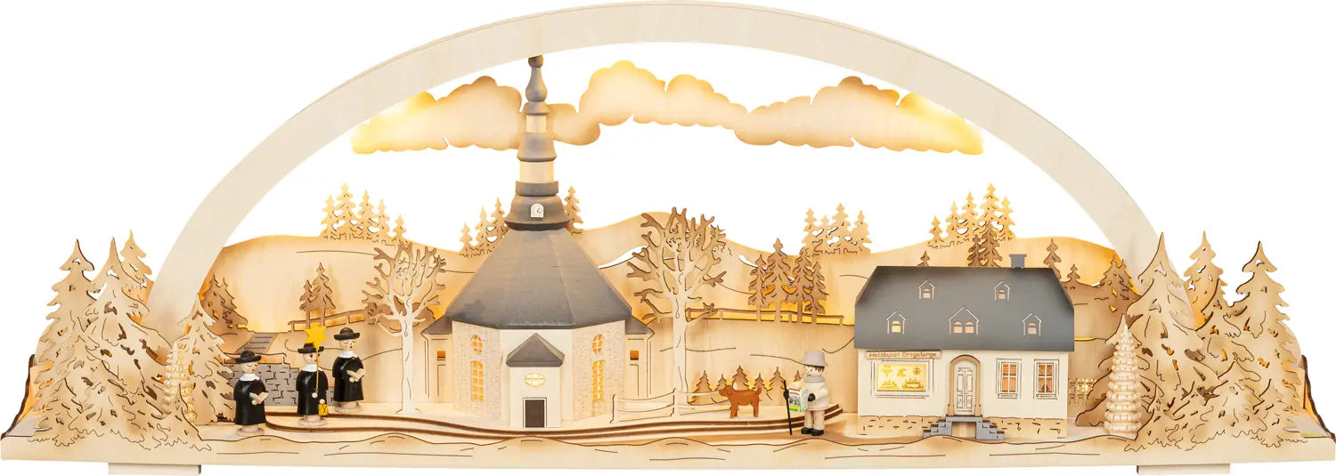LED Diorama-Leuchte "Seiffen" beleuchtet
