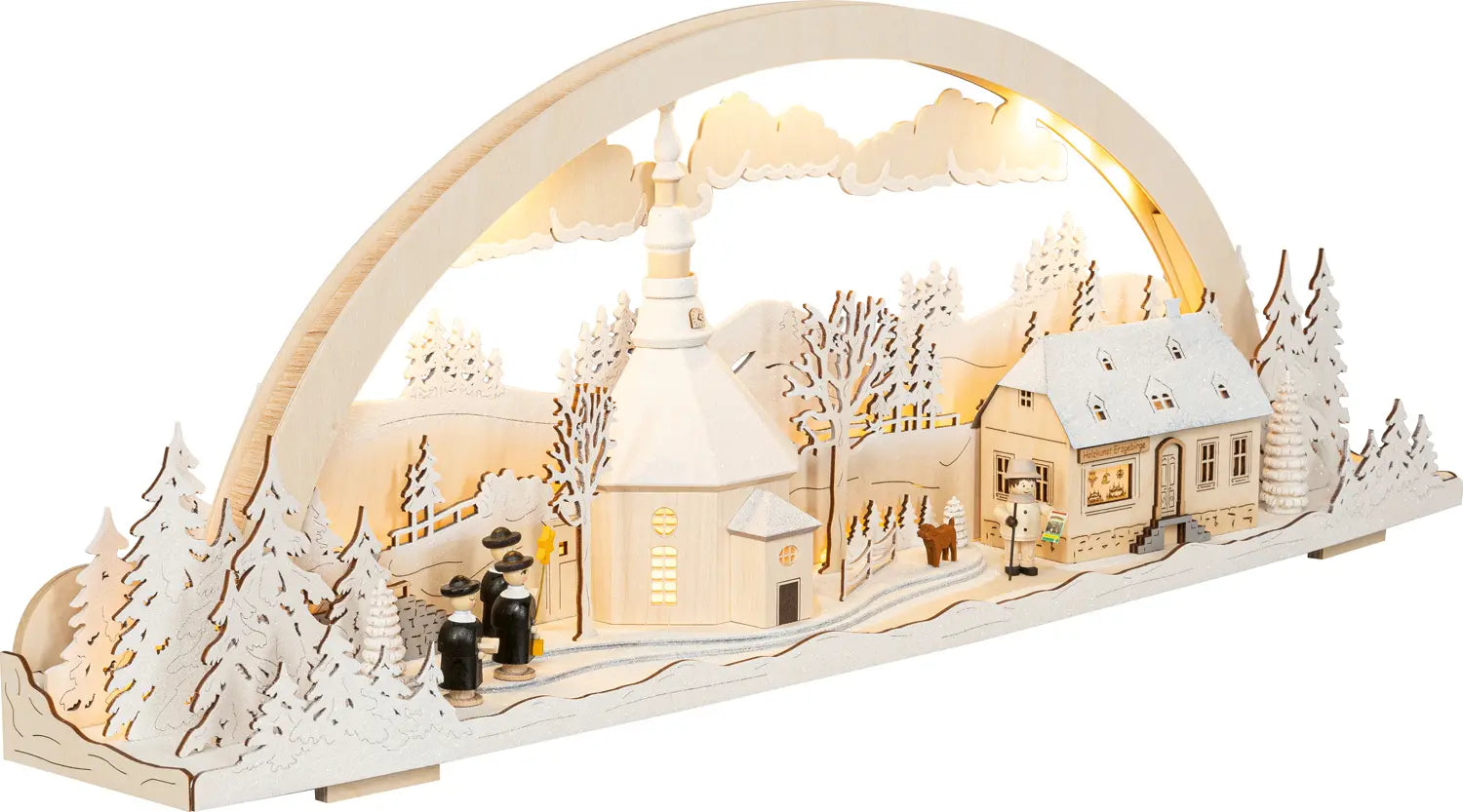 LED Diorama-Leuchte "Seiffen" beschneit 45° rechts