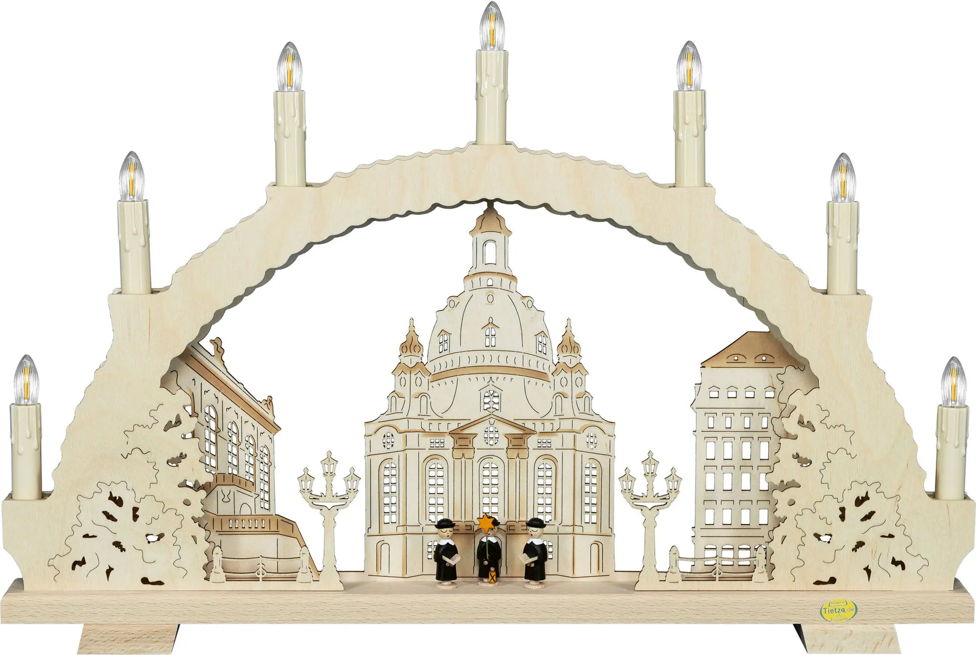 LED Schwibbogen "Frauenkirche" – Frontal unbeleuchtet