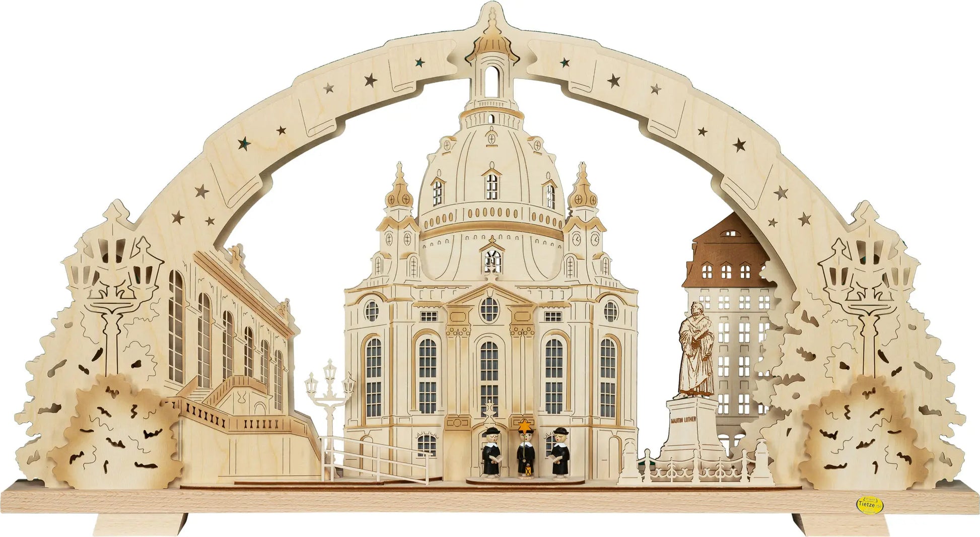LED Schwibbogen "Dresdener Frauenkirche" – Frontal unbeleuchtet