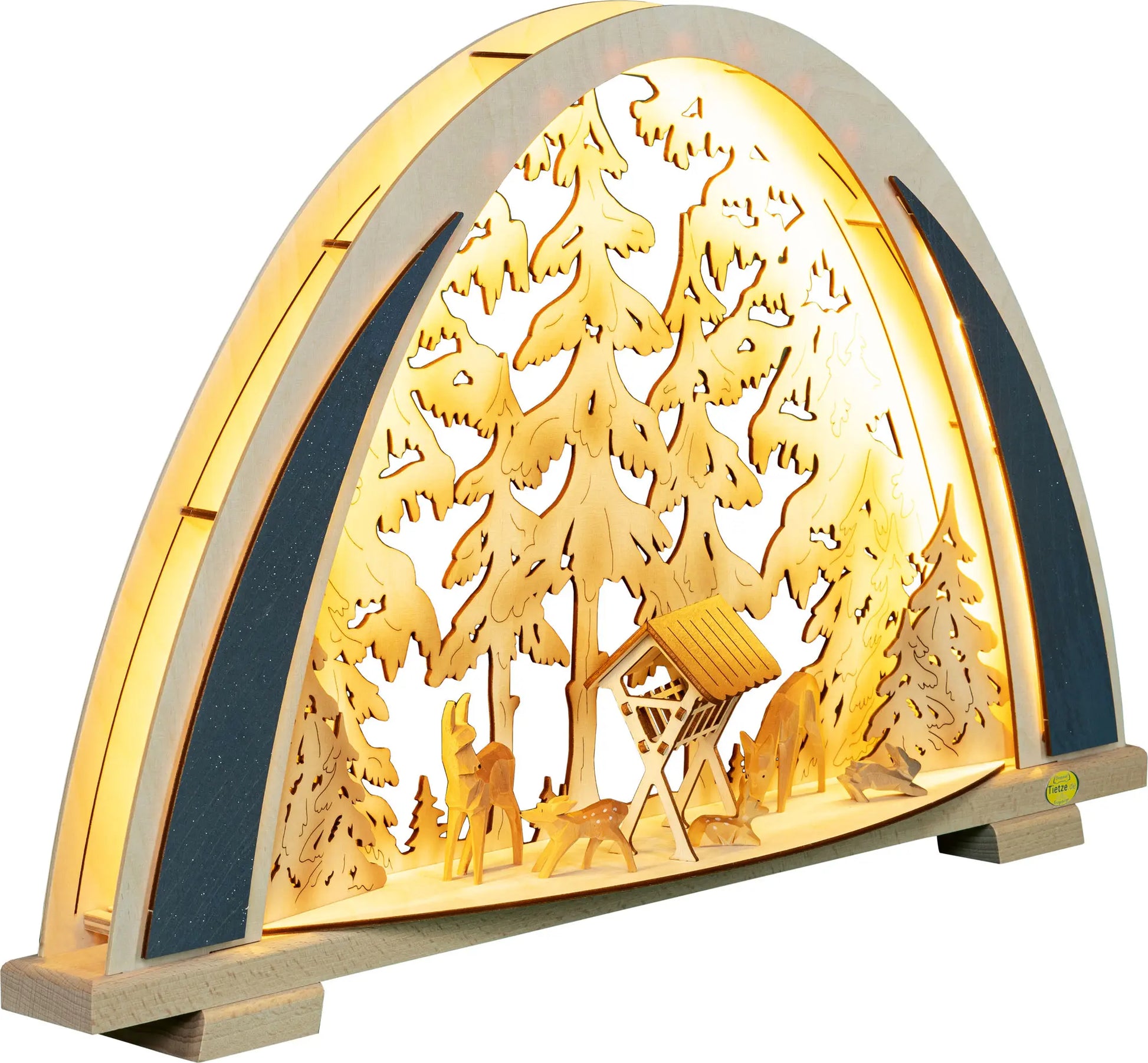 LED Schwibbogen NEW LINE "Rehe" – 45° Ansicht von rechts