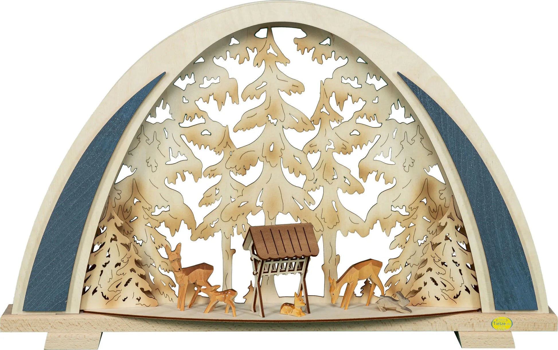 LED Schwibbogen NEW LINE "Rehe" – Frontal unbeleuchtet