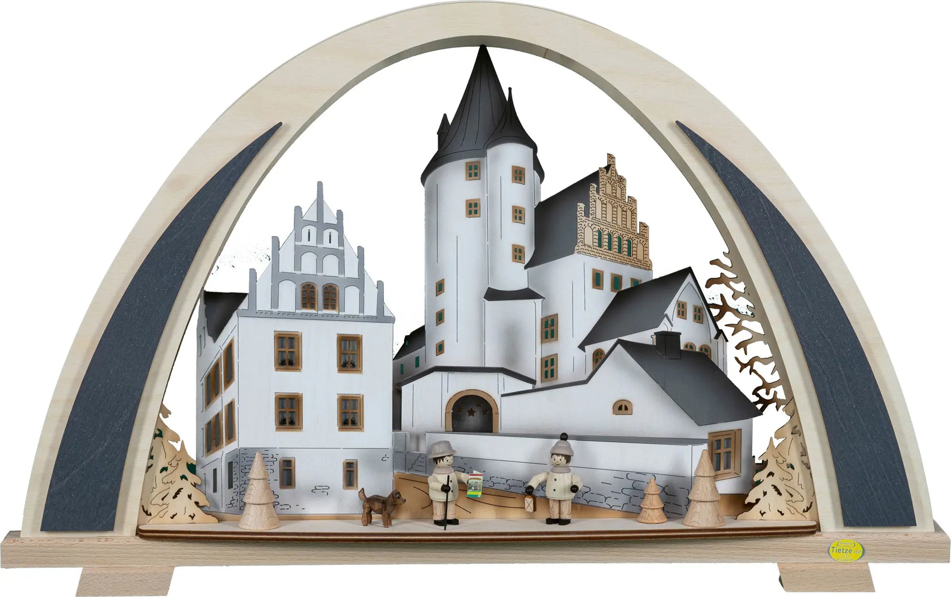 LED Schwibbogen NEW LINE "Schlossweihnacht" – Frontal unbeleuchtet