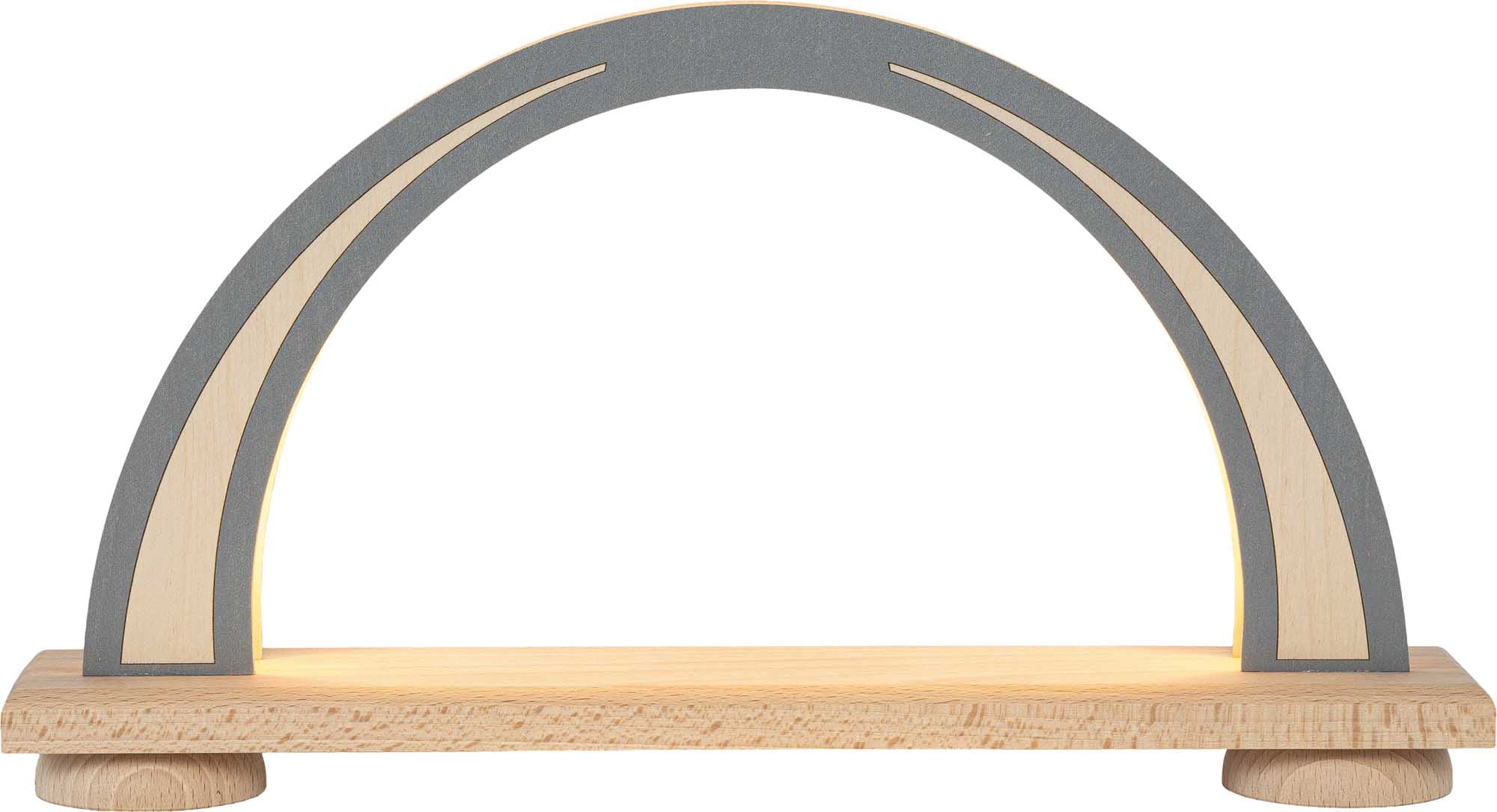 LED Midi-Schwibbogen Grau - NEW LINE, unbestückt