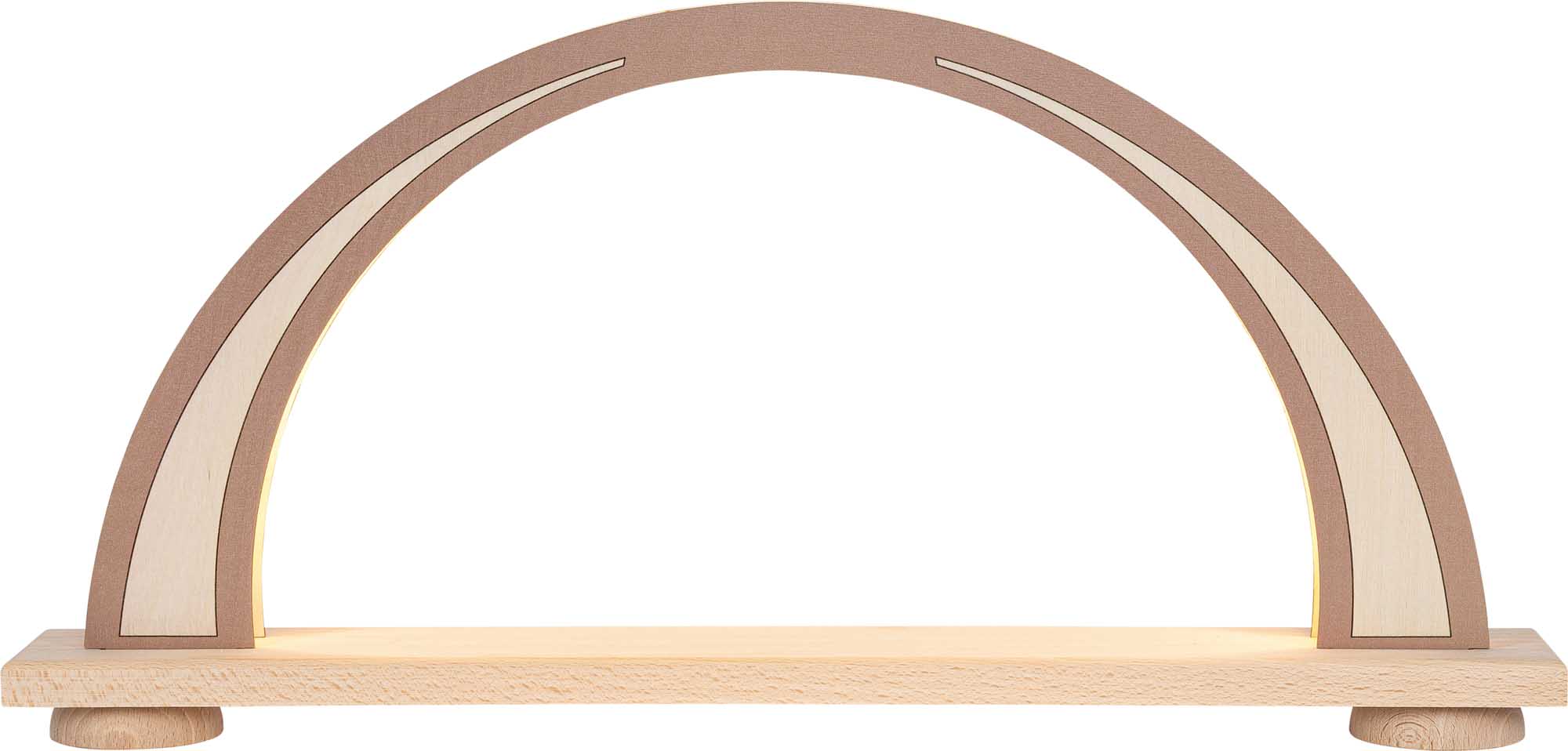 LED Schwibbogen NEW LINE Mocca unbestückt 52cm