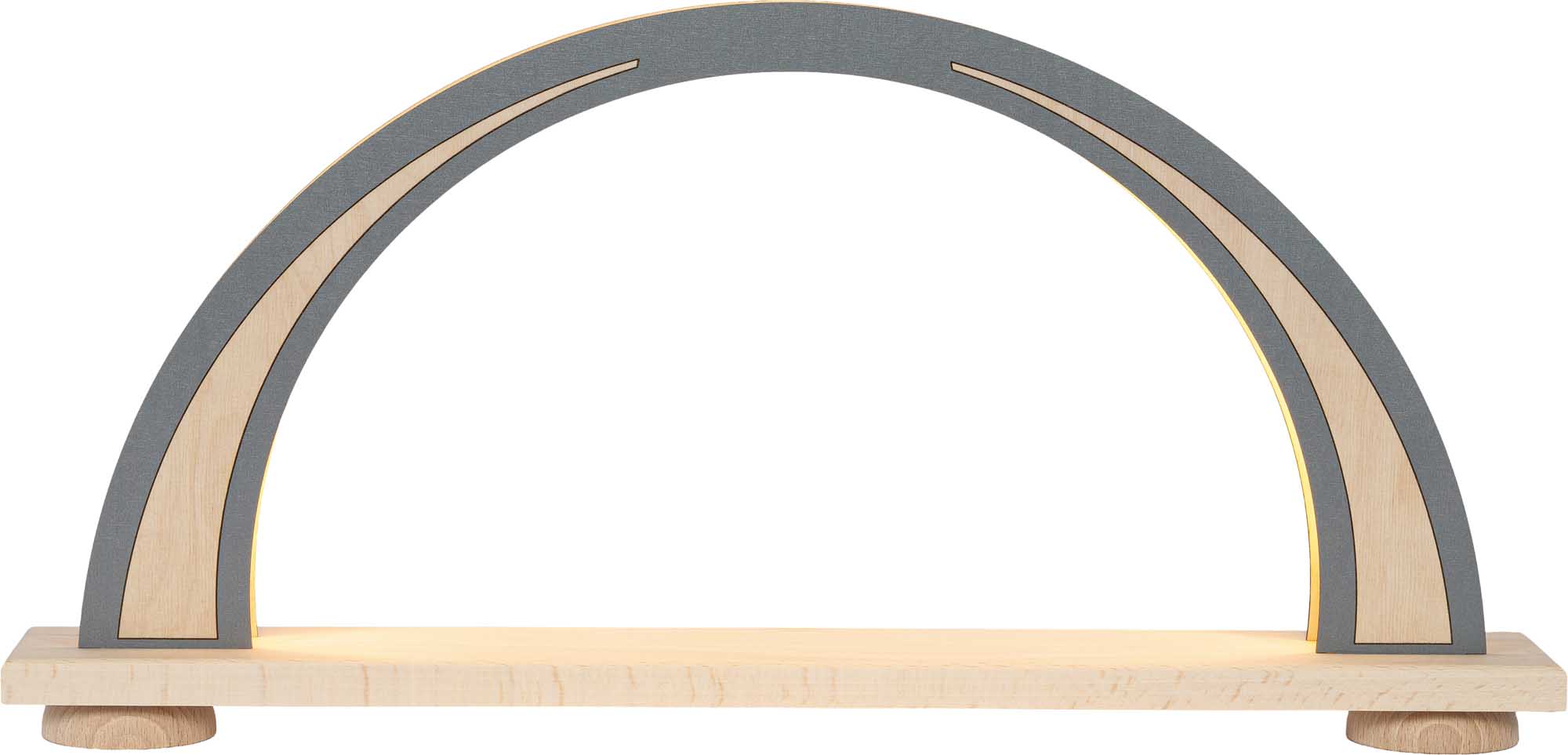 LED Schwibbogen NEW LINE Grau unbestückt 52cm