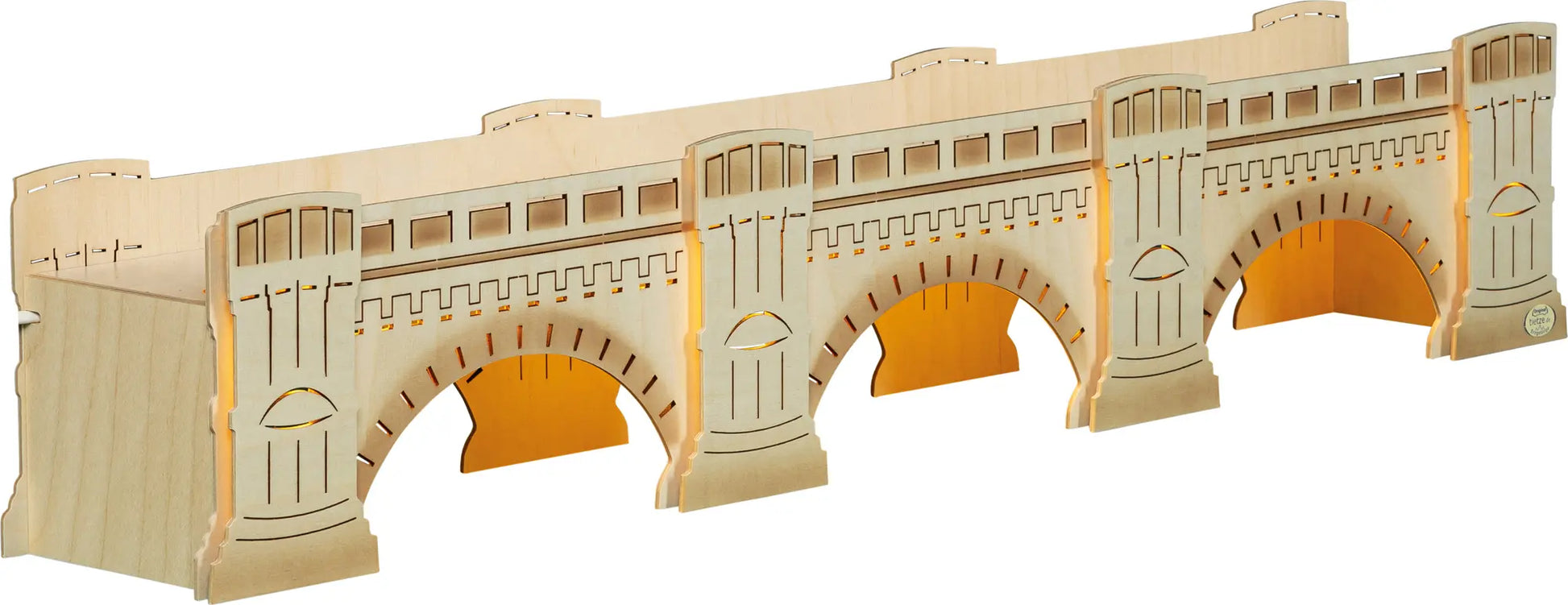LED Panorama Schwibbogenerhöhung "Augustusbrücke" – 45° Ansicht von rechts