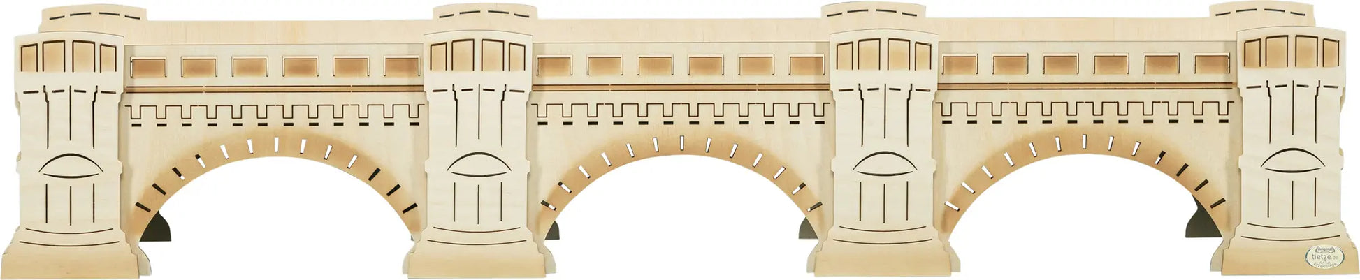 LED Panorama Schwibbogenerhöhung "Augustusbrücke" – Frontal unbeleuchtet