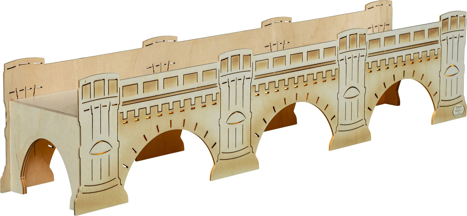LED Panorama Schwibbogenerhöhung "Augustusbrücke" – 45° Ansicht von rechts