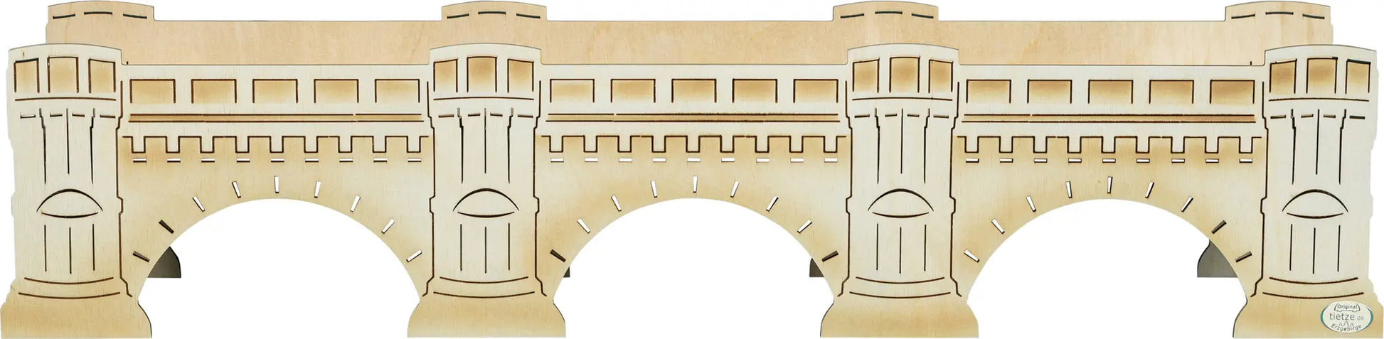 LED Panorama Schwibbogenerhöhung "Augustusbrücke" – Frontal unbeleuchtet