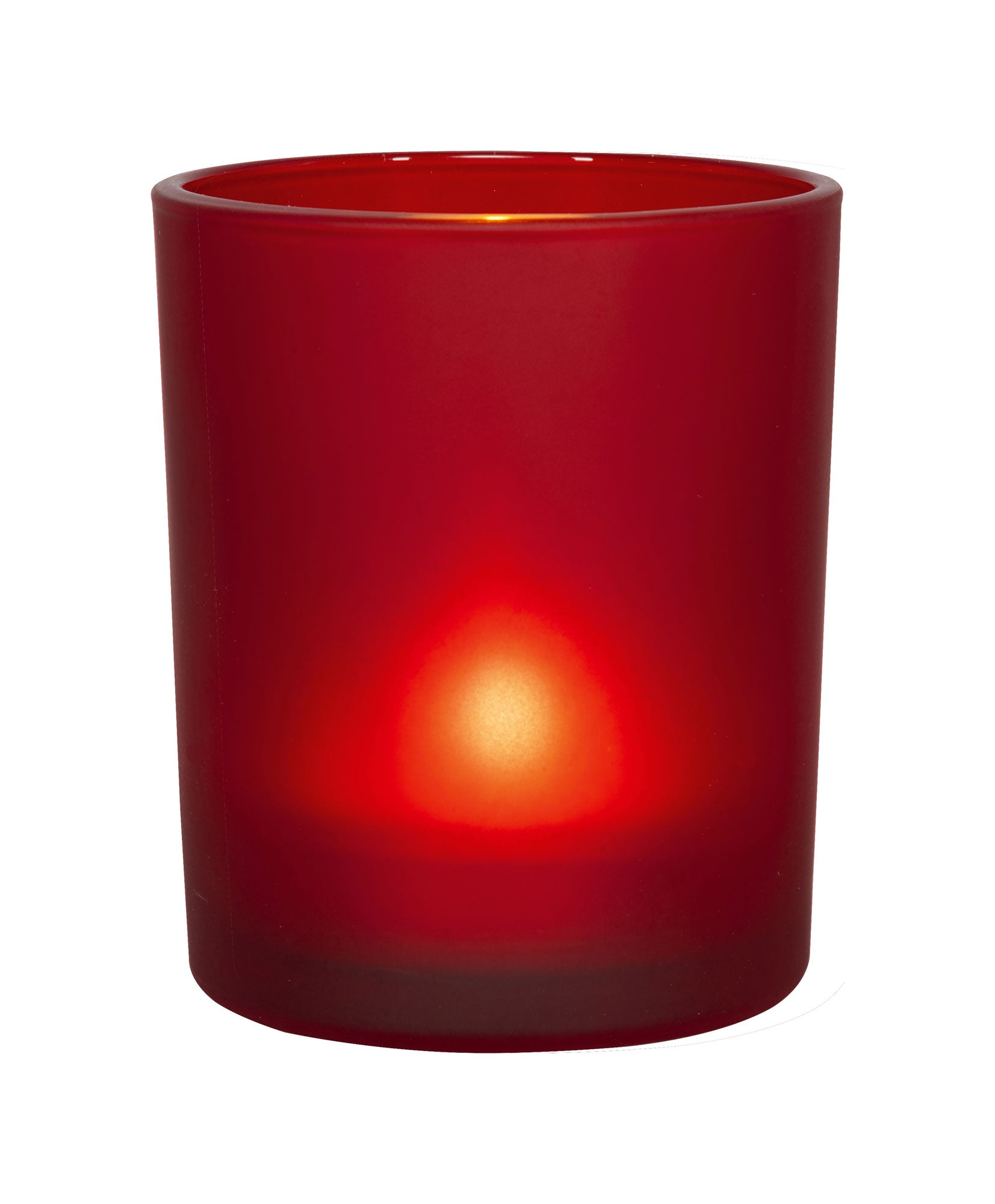 Teelichtglas rot