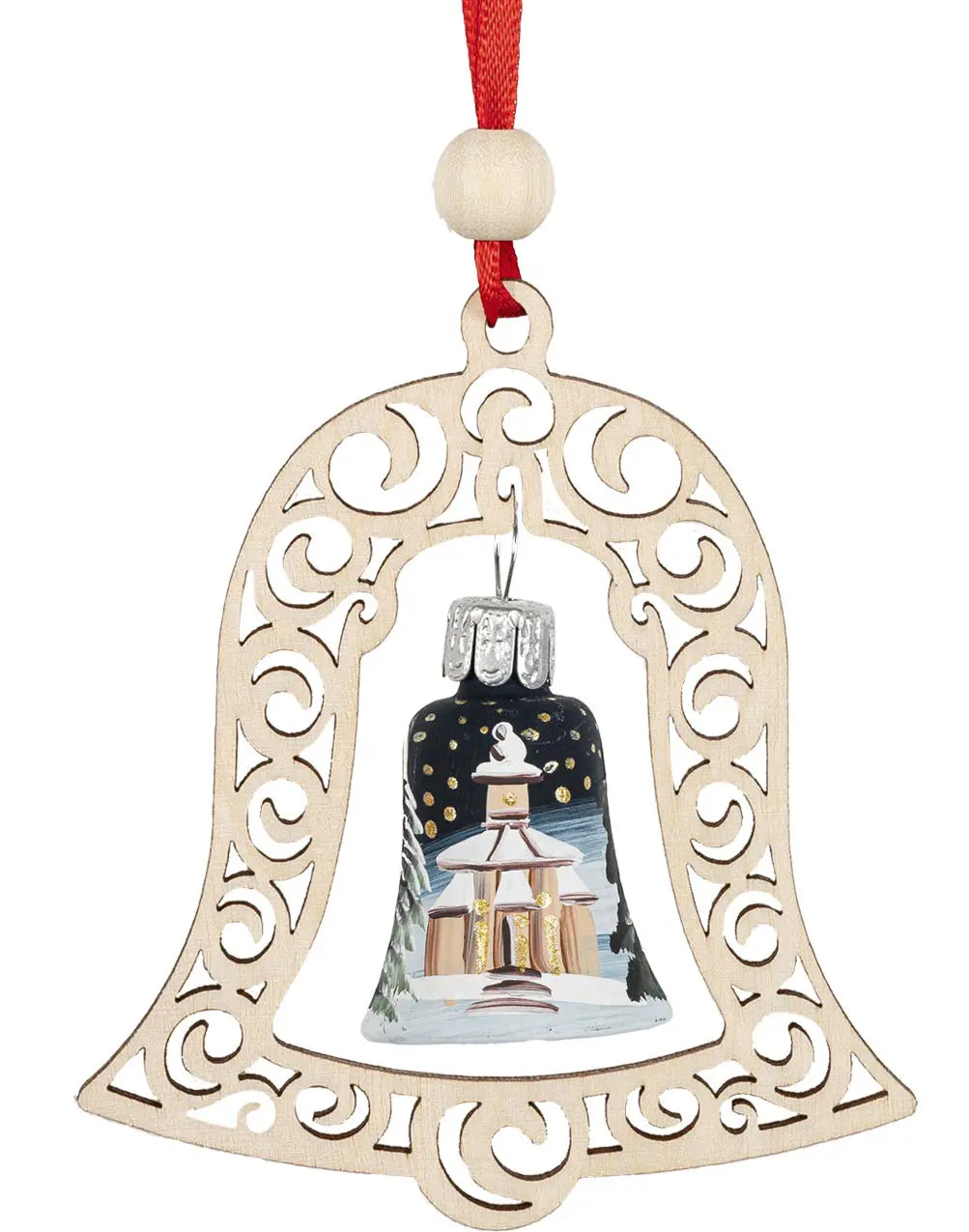 Baumbehang Ornament Motiv Seiffener Kirche