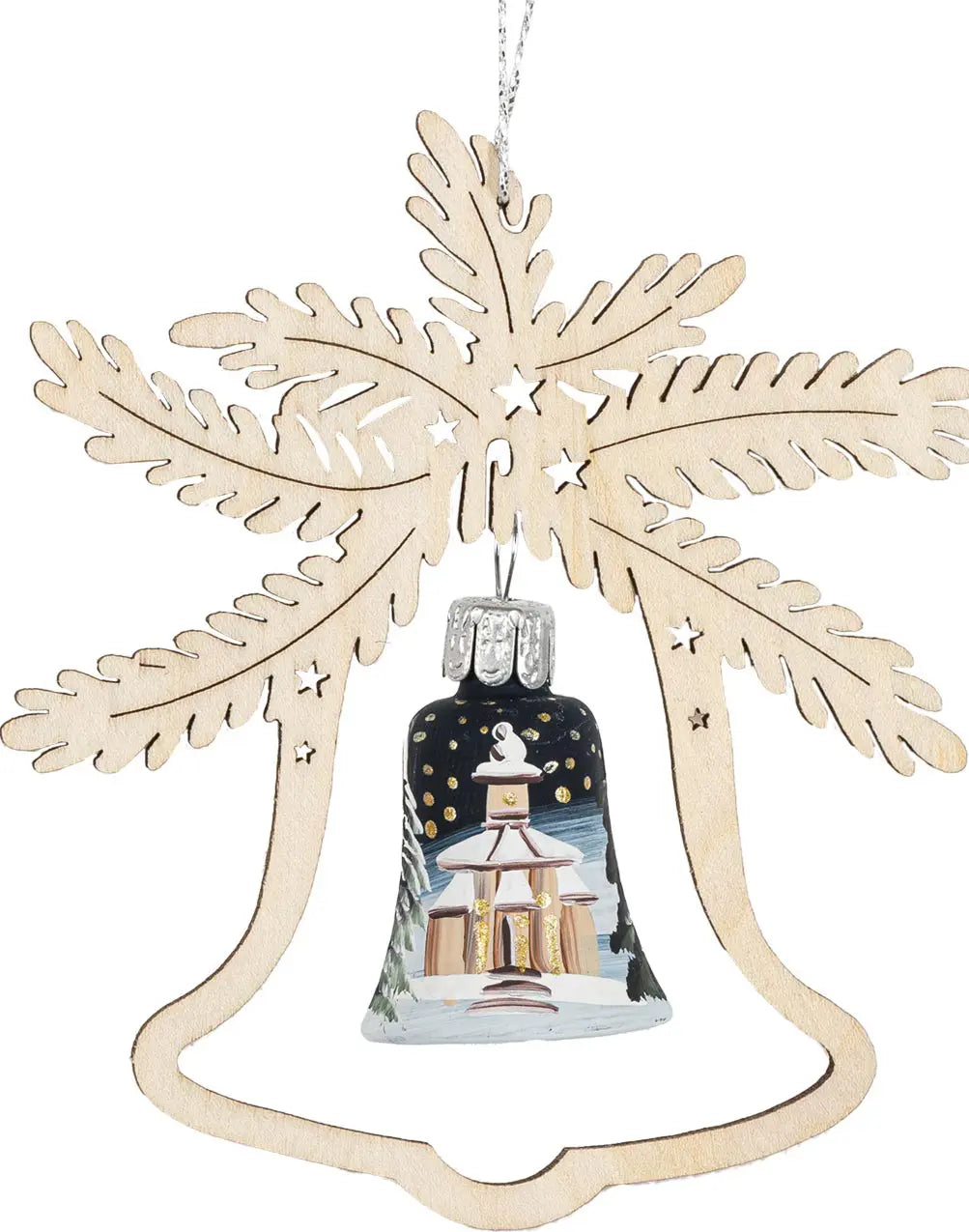 Baumbehang handbemalte Glocke Motiv Seiffener Kirche