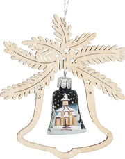 Baumbehang handbemalte Glocke Motiv Seiffener Kirche