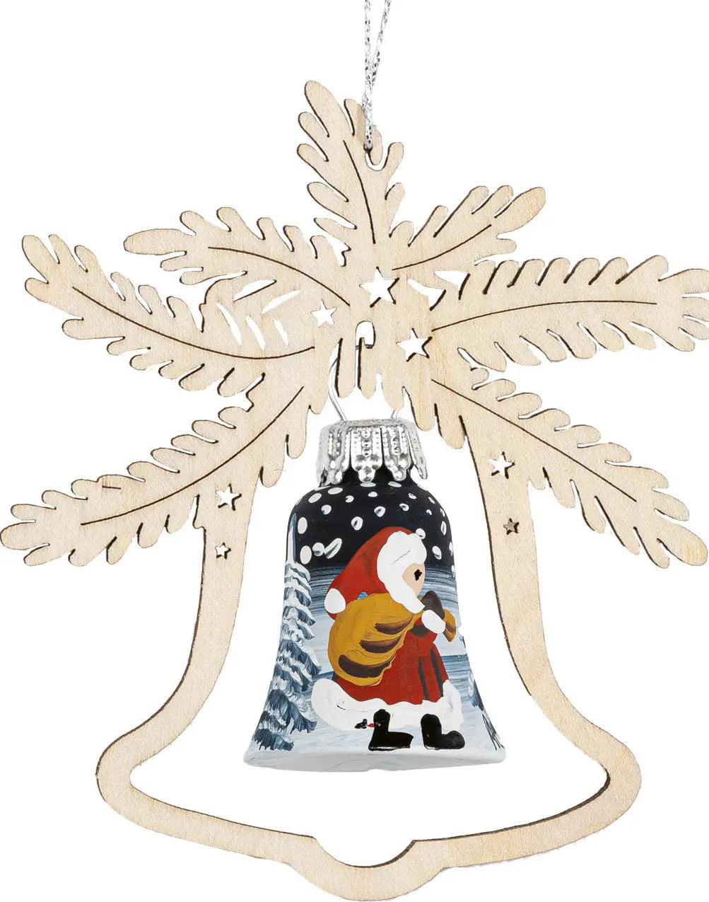 Baumbehang handbemalte Glocke Motiv Weihnachtsmann